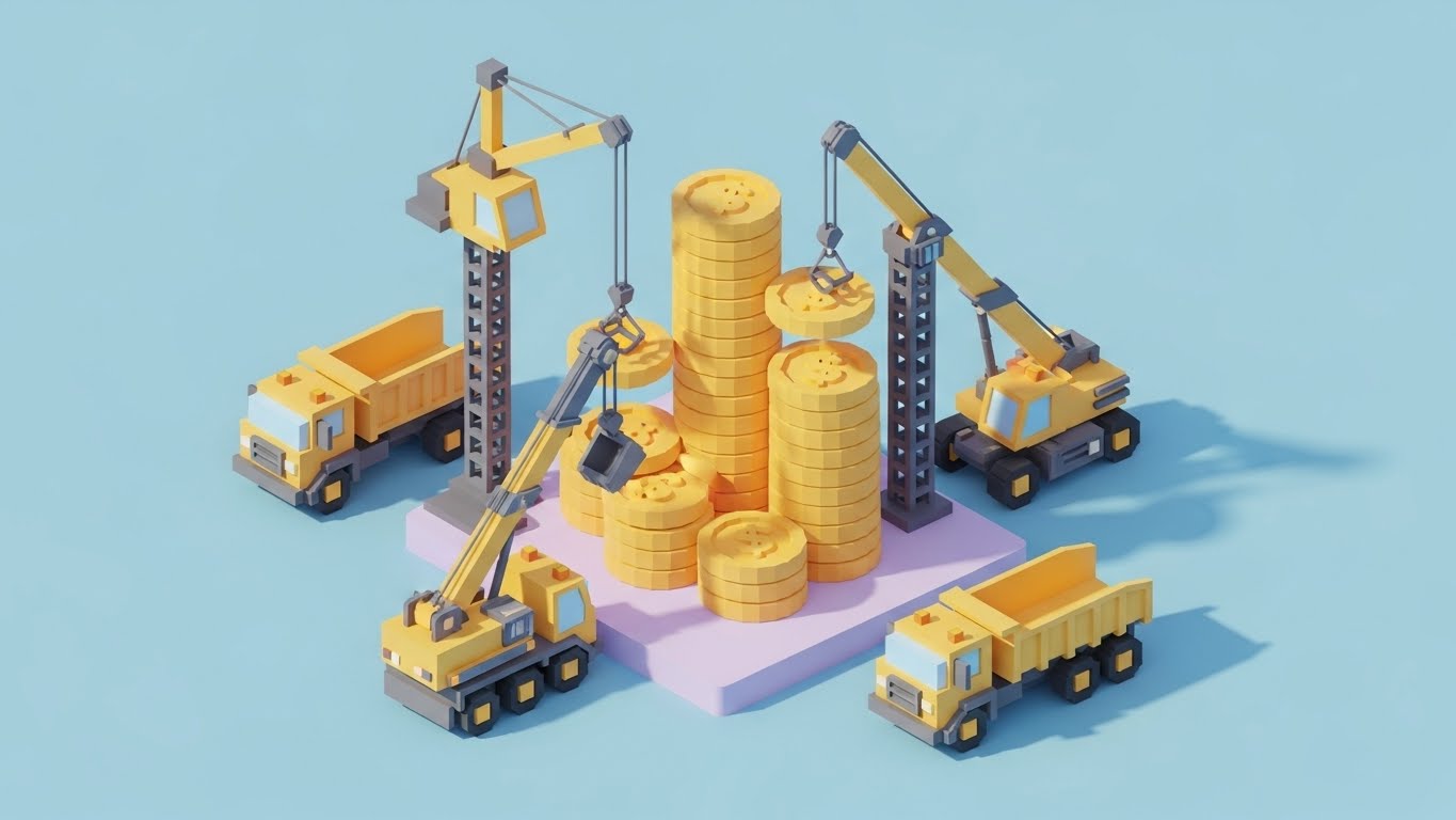 (Low-Poly 3D Modeling): Playful ROI + Tangible Asset Growth