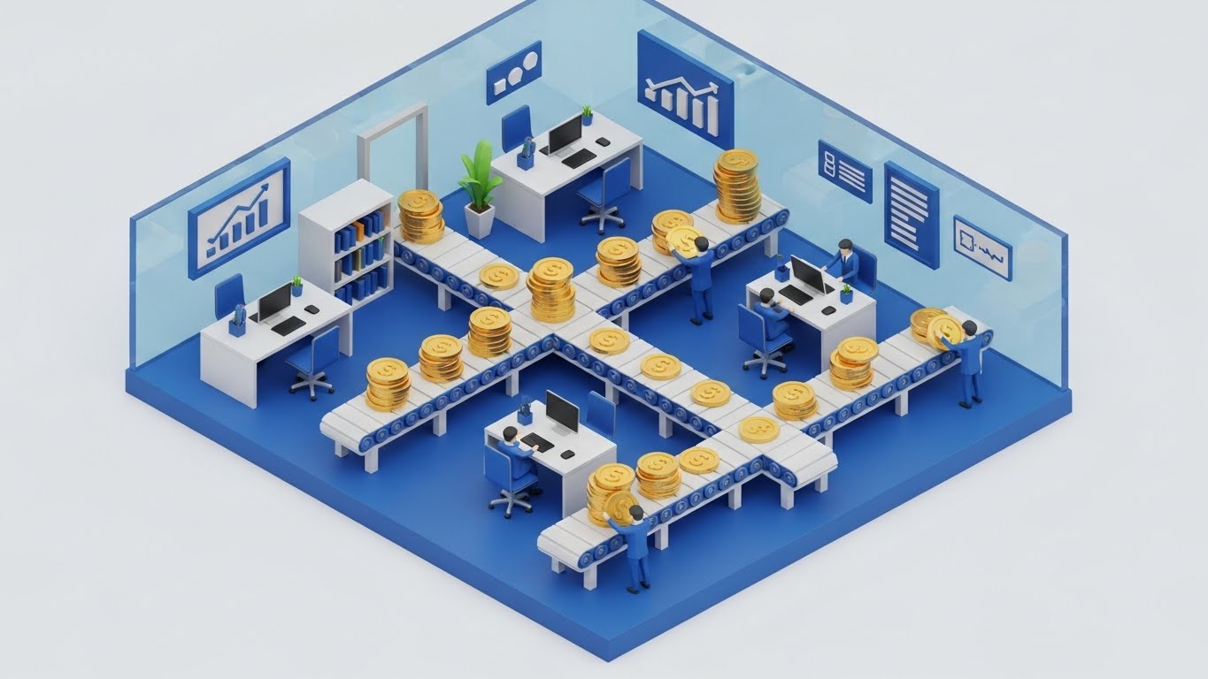 (Isometric 3D Workflow): Capital Flow + Visualizing ROI Justification