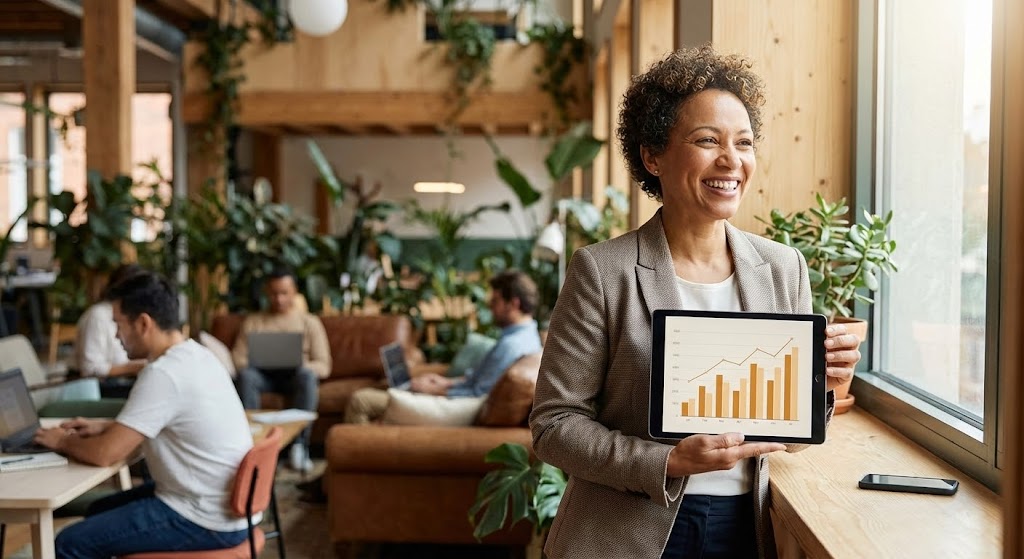 (Aspirational Stock Montage): Human Success + Validating the Economic Buyer