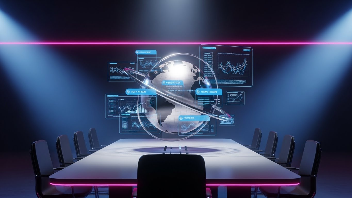 (Holographic Projection): Global Command + Visualizing International Scale