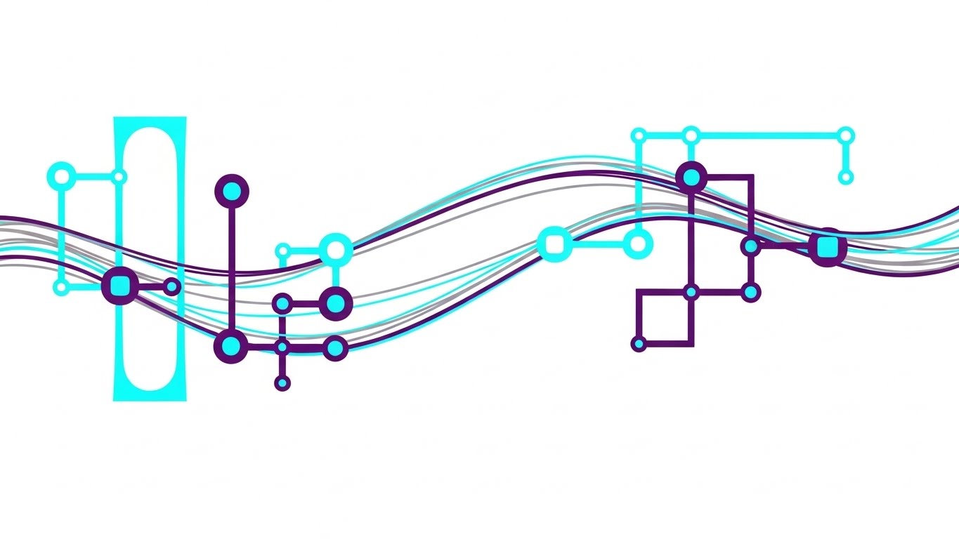 (Abstract 2D Motion Graphics): Fluid Network - Seamless Global Connectivity
