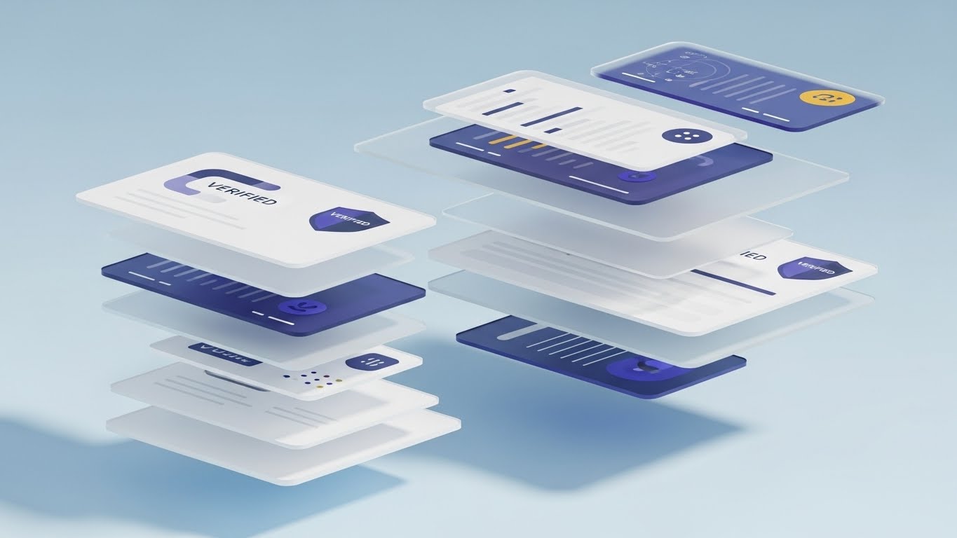 (3D Parallax UI Presentation): Layered Interface + Transparent Validation