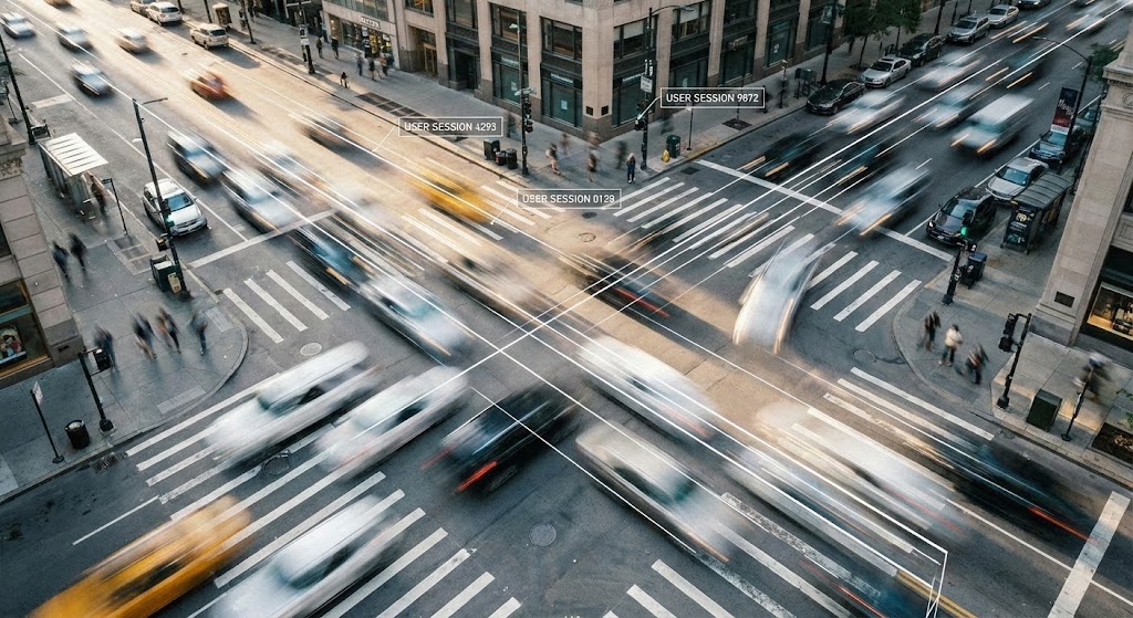 (Hyper-lapse Stock Footage with Data): Urban Velocity + Scalable Session Tracking