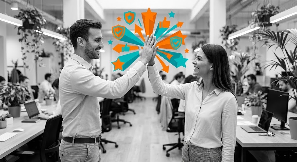 (2D Graphics Over Live Action): Human Success + Amplified Peer Referrals