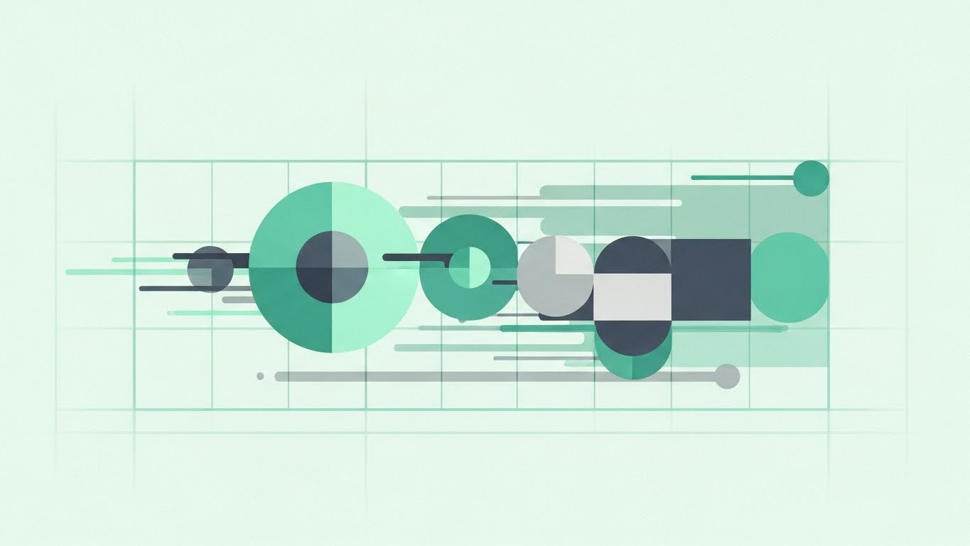 (Abstract 2D Motion Graphics): Geometric Grid Alignment + Frictionless Goal Synchronization
