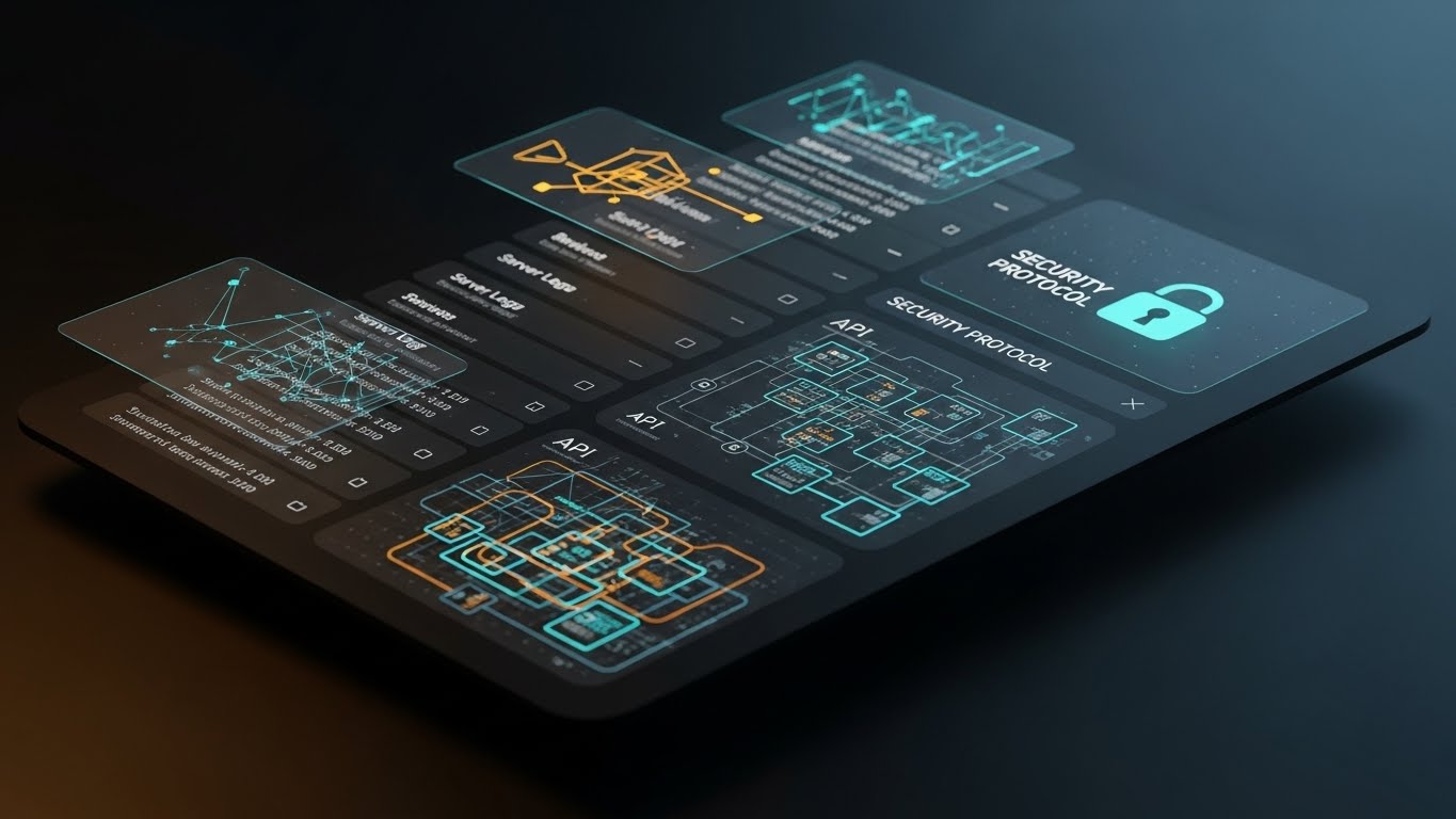 (Dark Mode UI Showcase): Data Encryption + The Security Backbone