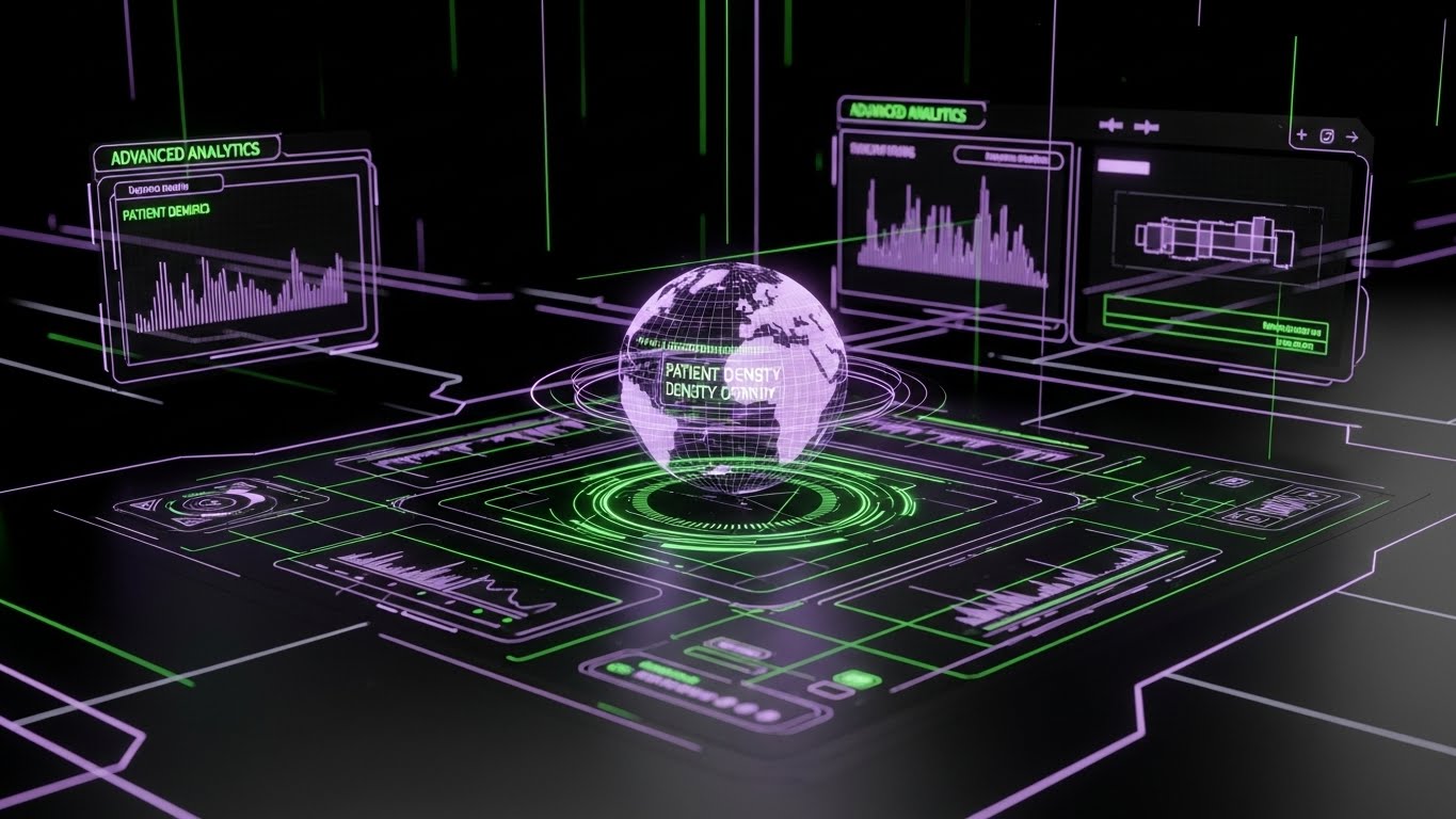 (Futuristic Neon/Dark Mode): Cyberpunk Analytics + Selling Advanced Insight