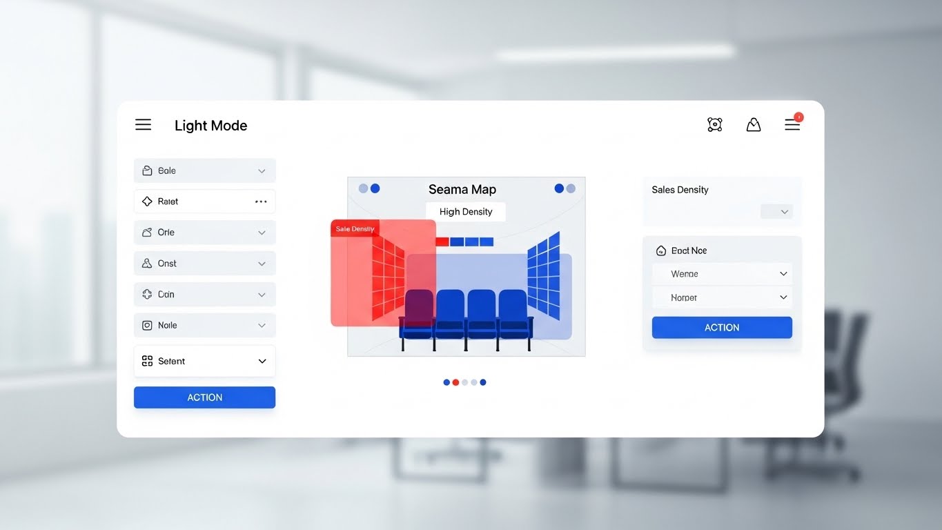 (Clean UI Workflow (Light Mode)): Heatmap Dashboard — Clarifies real-time sales density