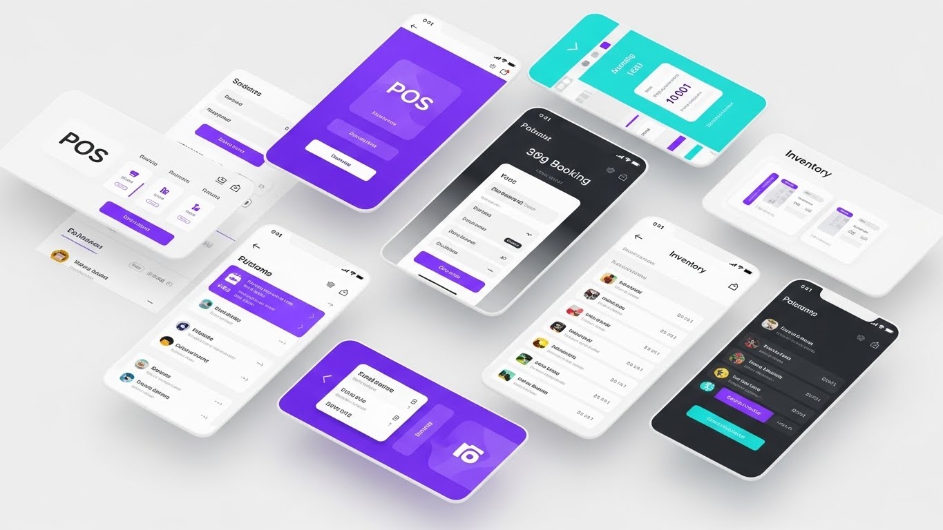 (Rapid UI Feature Montage): Floating Ecosystem — Visualizes comprehensive platform breadth