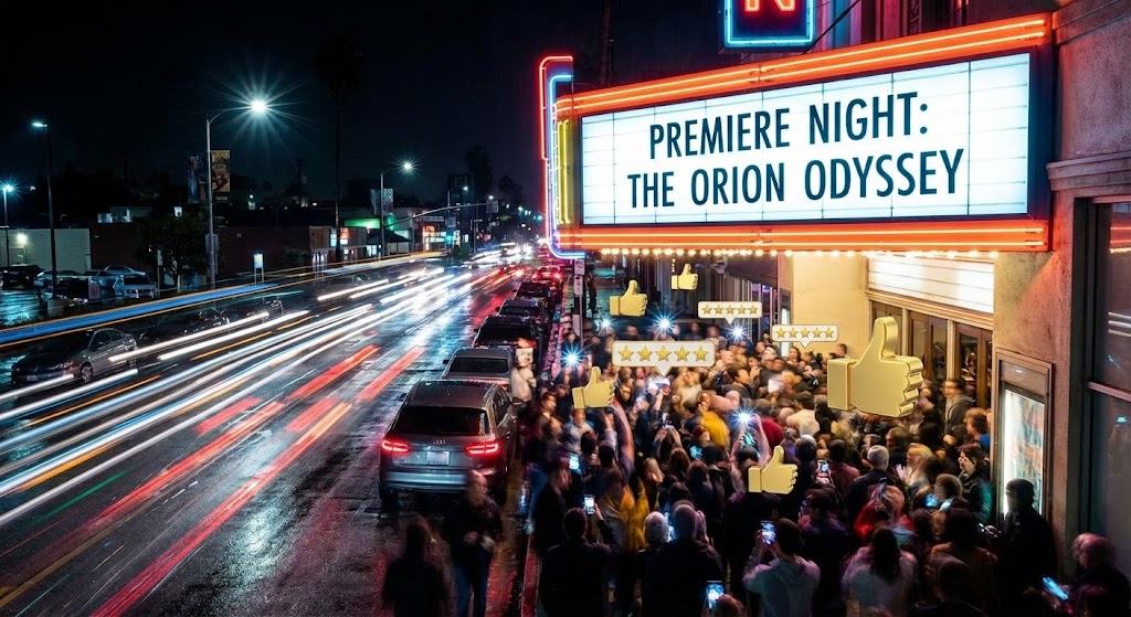 (Hyper-lapse Stock Footage with Data): Viral Velocity — Visualizes social proof and buzz