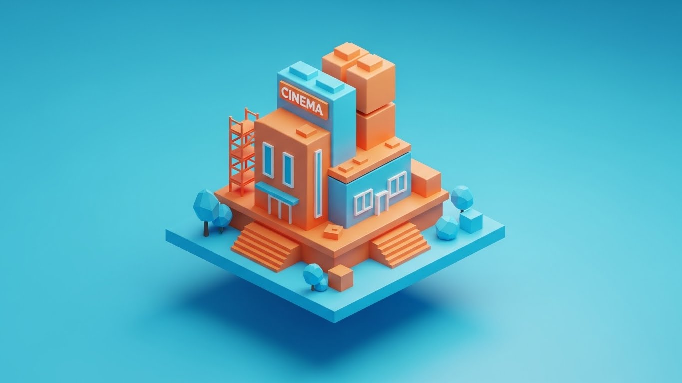 (Low-Poly 3D Modeling): Modular Architecture — Simplifies complex system configuration