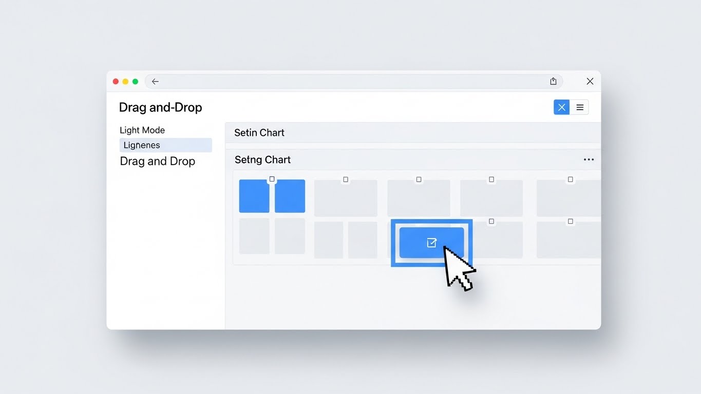 (Clean UI Workflow): Drag-and-Drop + Simplifying Complex Setup