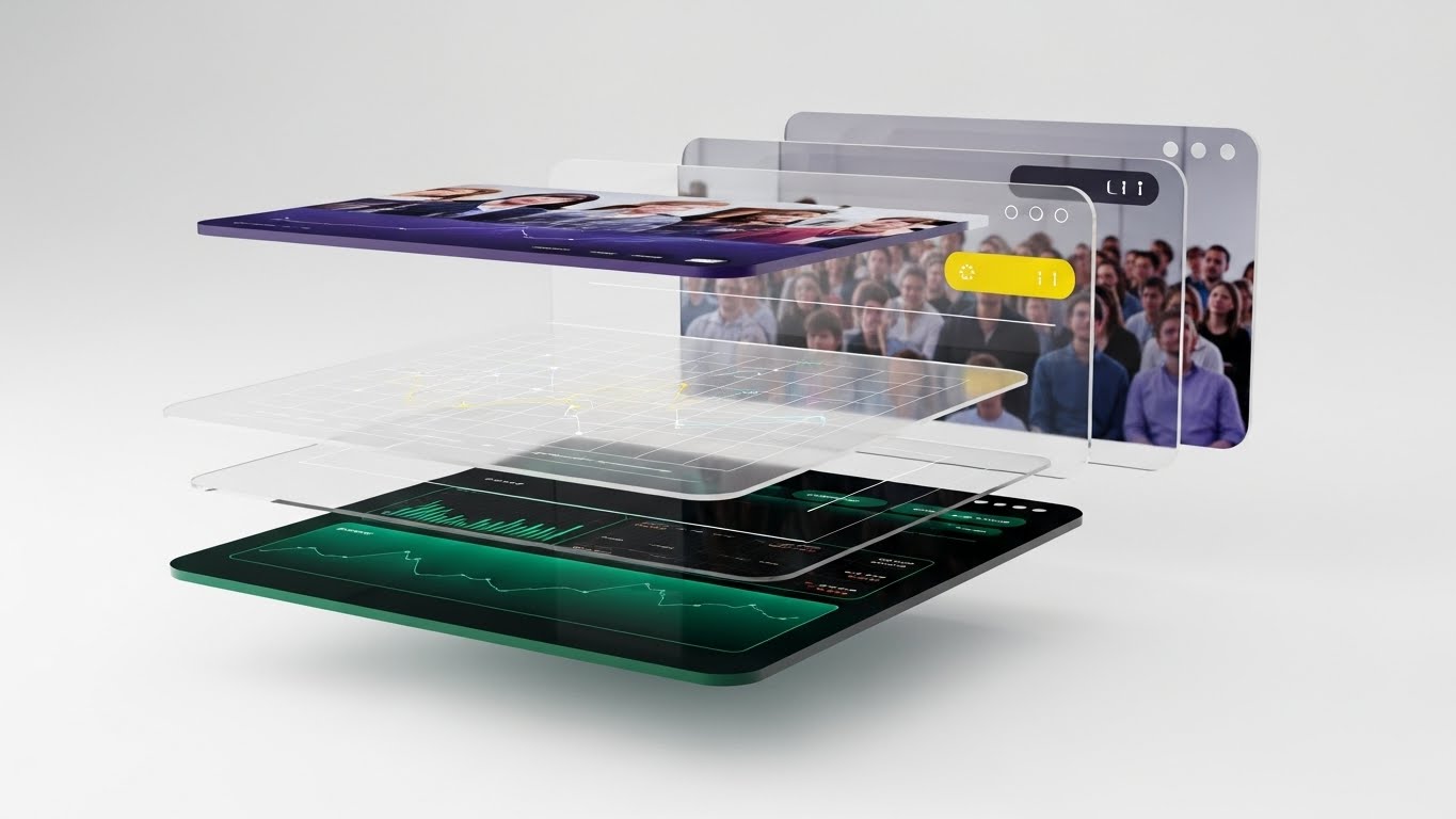 (3D Parallax): Deconstructed Layers + Revealing Data Depth