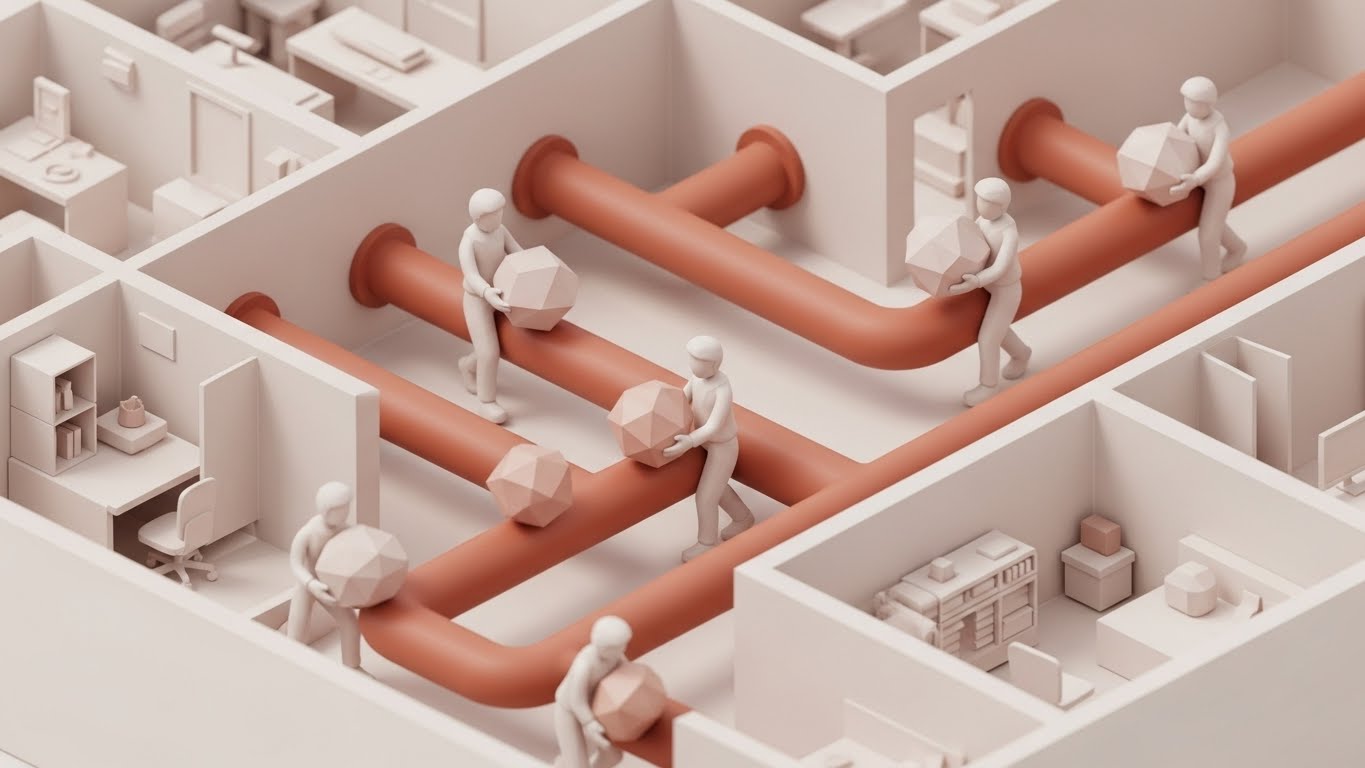 (Isometric 3D Workflow): Claymorphism + Simplifying Complex Operations