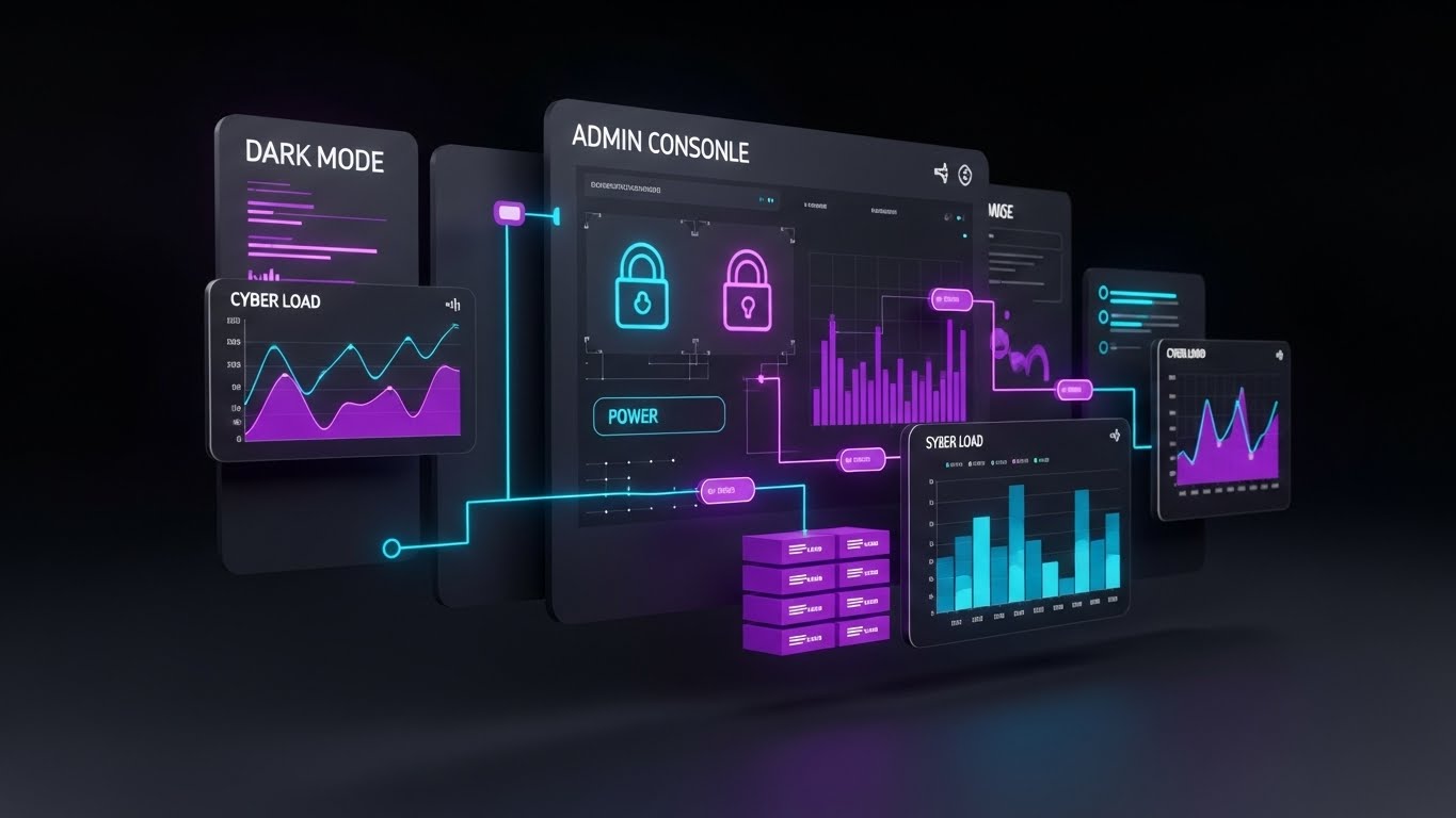 (Dark Mode UI): Cyber-Minimalism