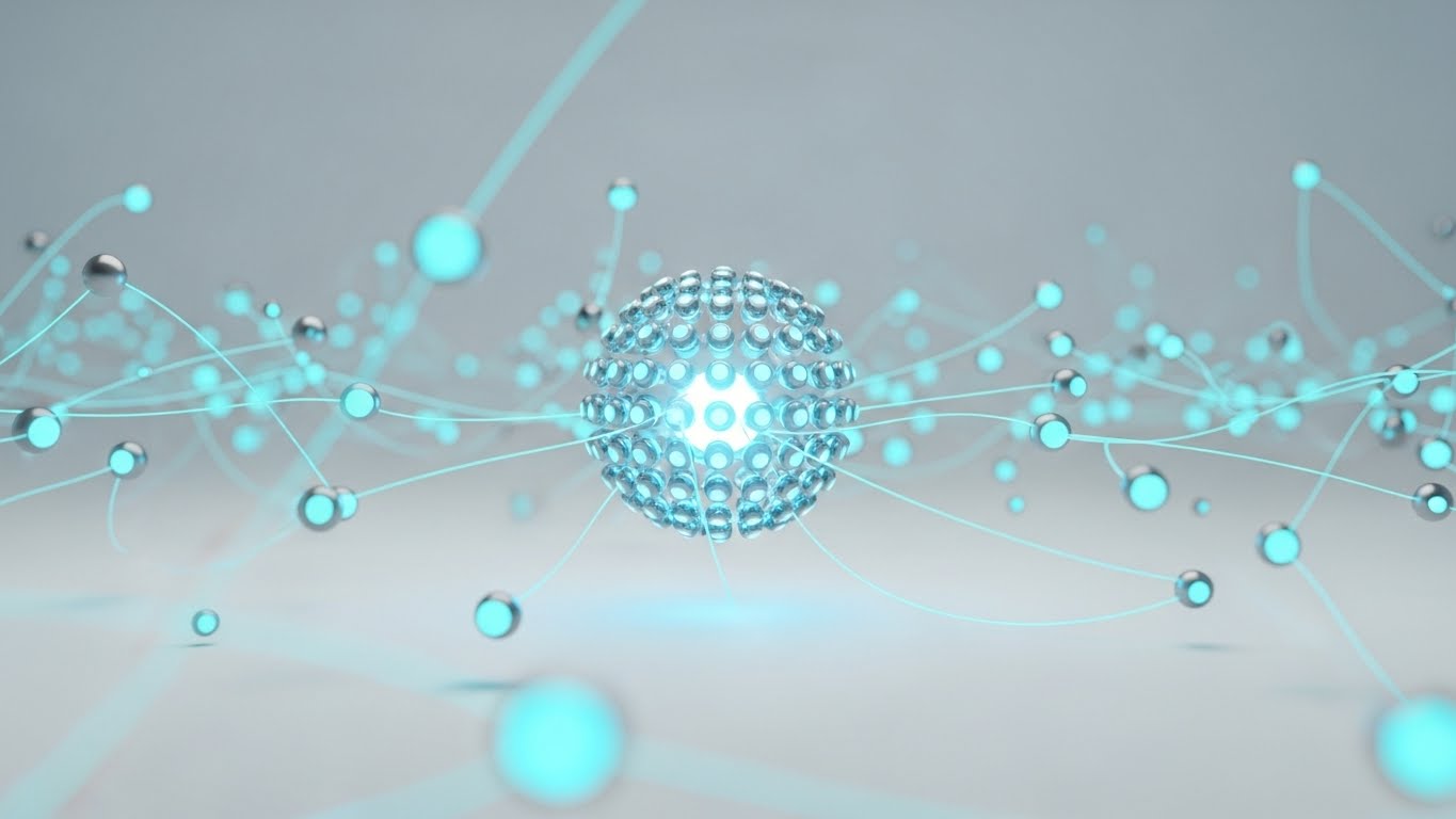 (Abstract 3D AI): Clean Nodes visualizing Data Purification