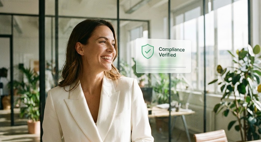 (Lifestyle with UI): Human Professionalism anchored by Digital Compliance