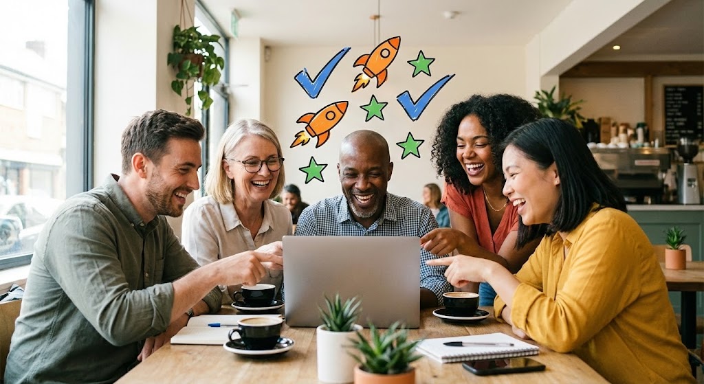 (2D over Live Action): Animated Doodles enhancing Human Collaboration