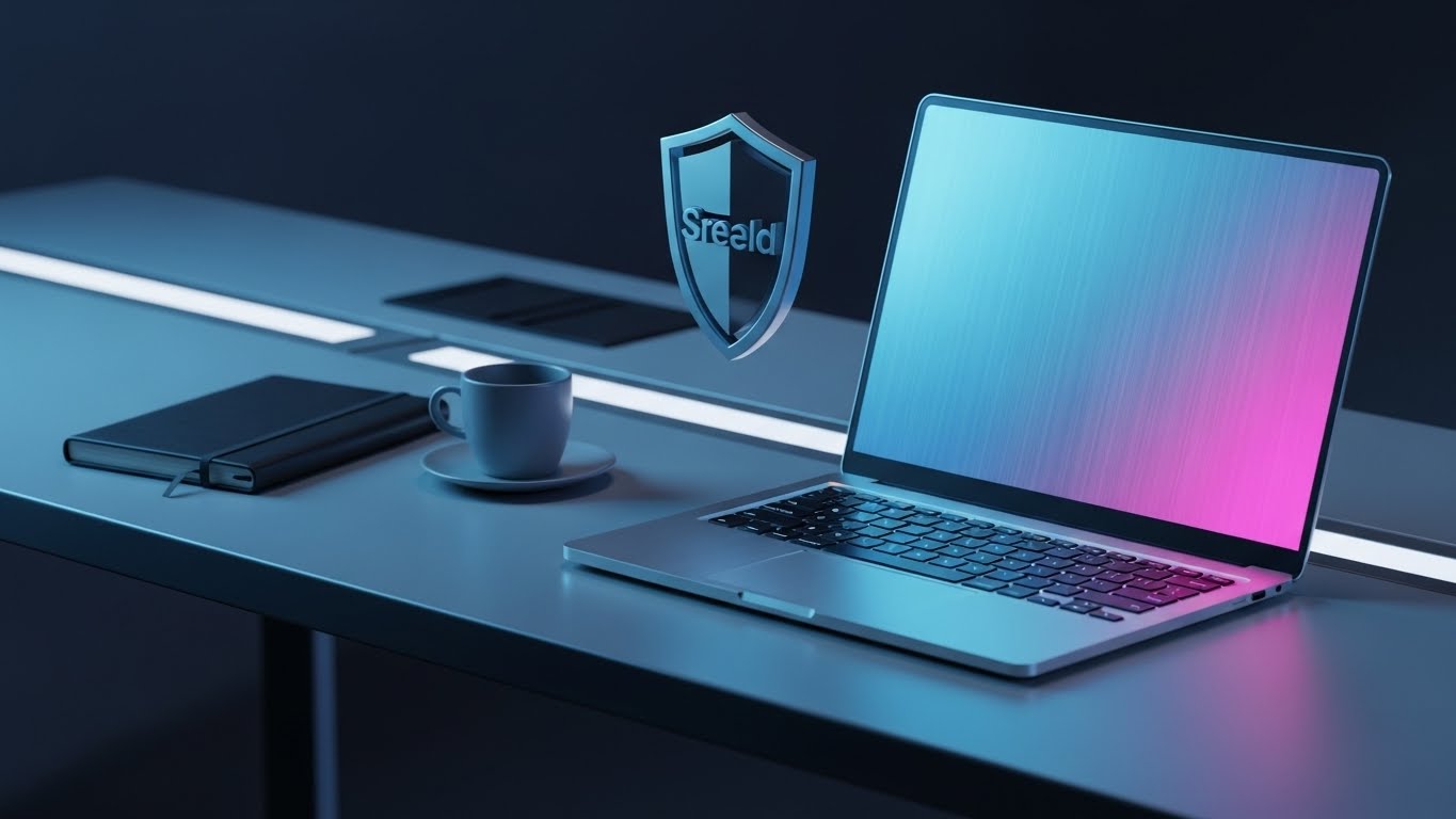 (Photorealism): Executive Desktop for institutional trust