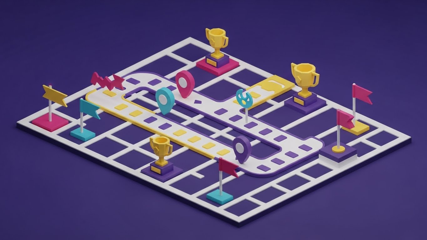 (Isometric 3D Workflow): Gamified Progress + Visualizing Roadmap Clarity