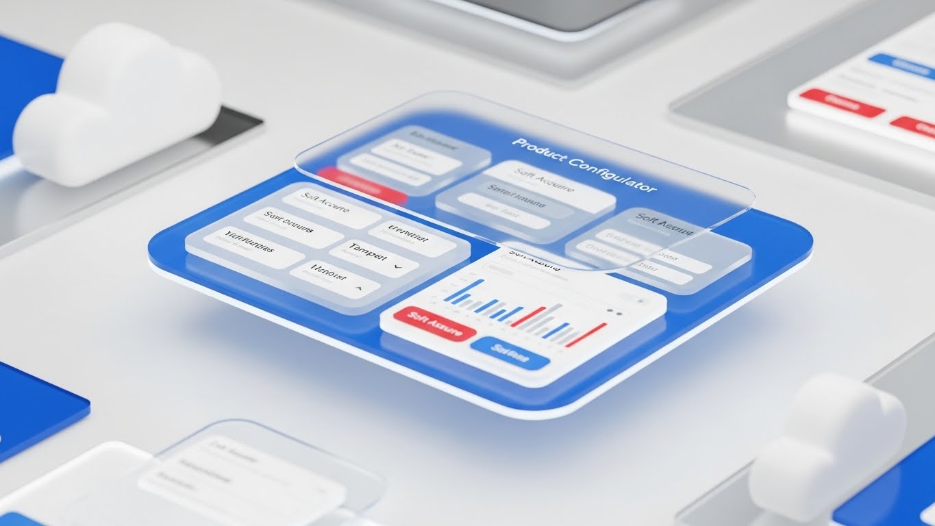 (Clean UI Workflow): Glassmorphism + Product Differentiation