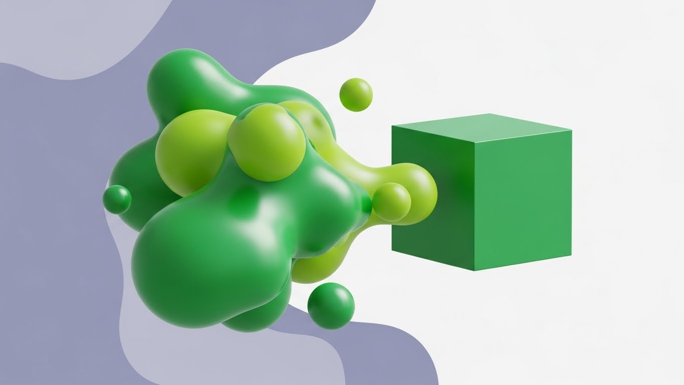 (Abstract 2D flat vector organic modern): Organic Flux + Structured Normalization