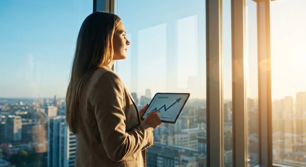 (Aspirational Stock Montage): The Growth Trajectory - Outcome Visualization