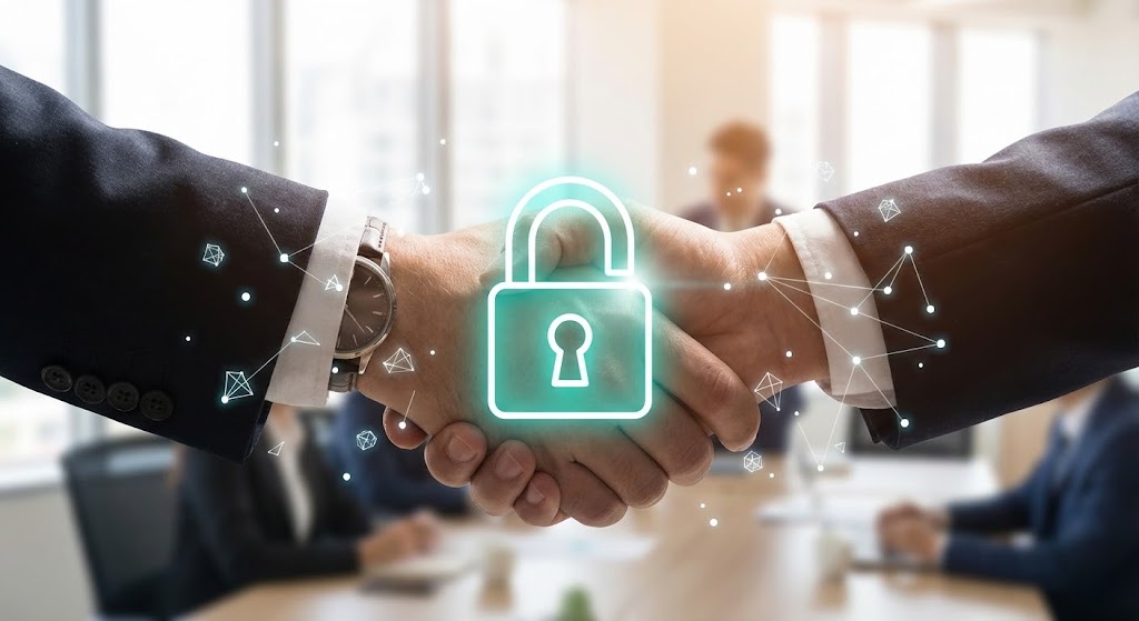 (2D Graphics Over Live Action): Trusted Network - Secure Partnerships