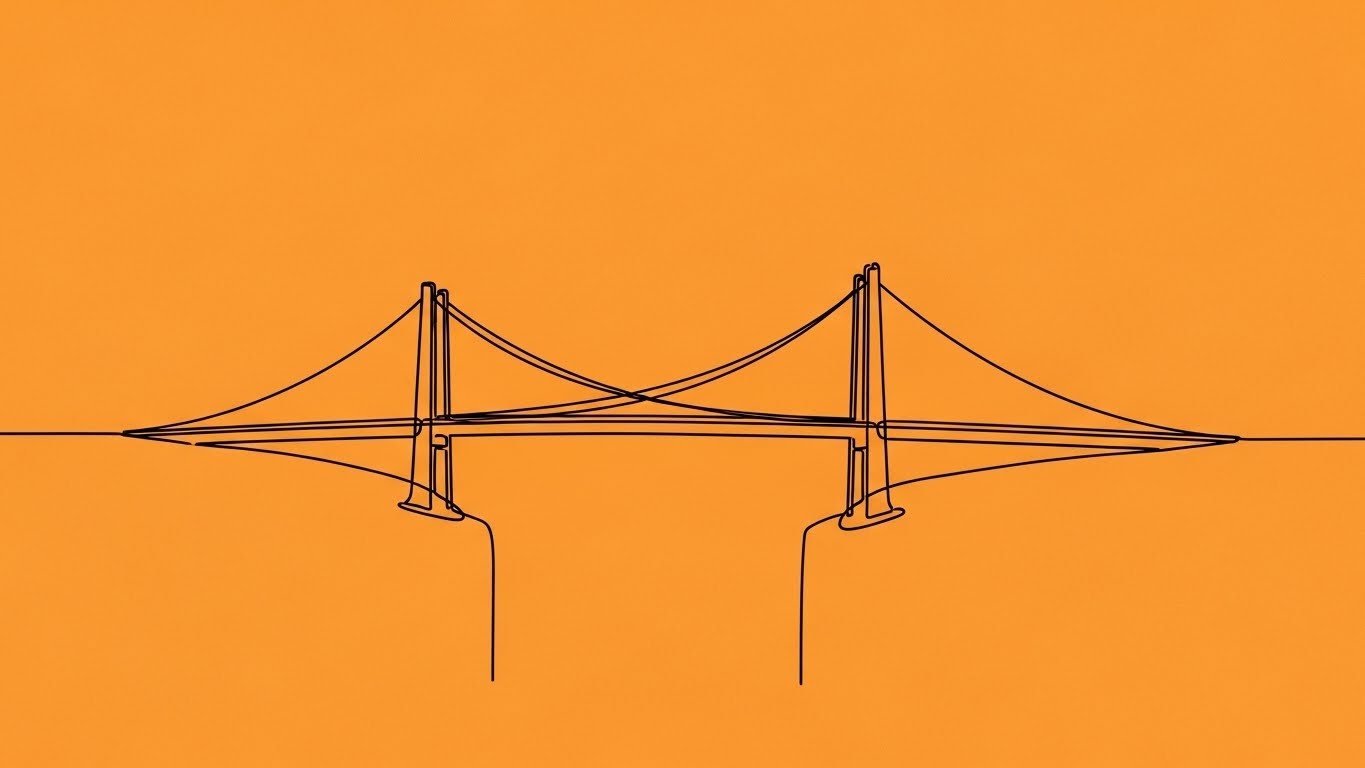 (2D Line Art Animation): The Continuous Bridge - Unbroken Support