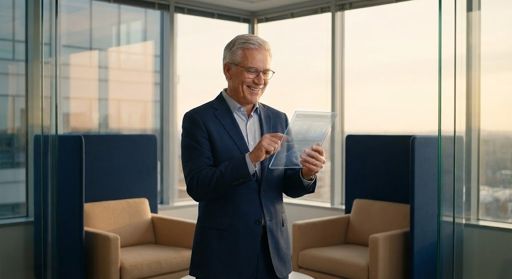 (Generative AI Realistic Character): The Relieved Executive - Strategic Oversight