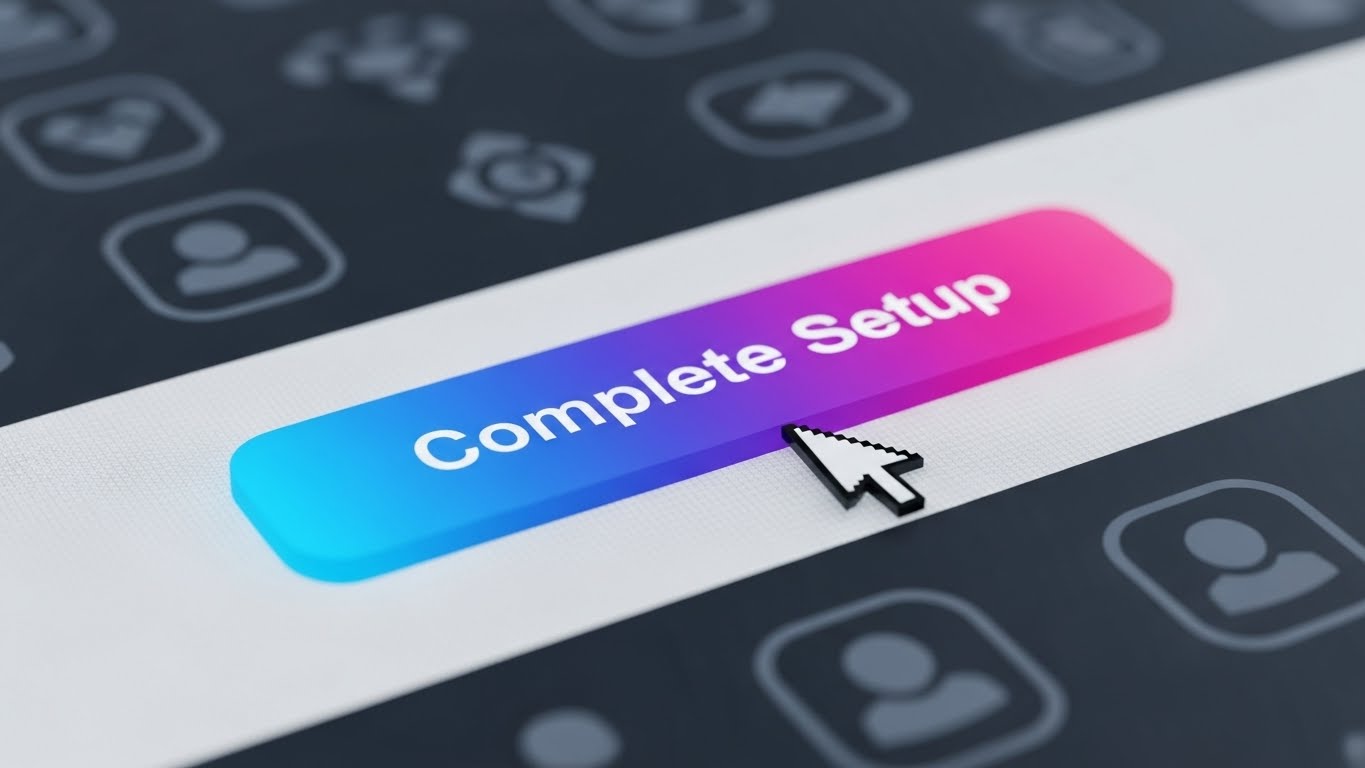 (Macro UI Micro-Interactions): Frictionless Setup Completion Trigger
