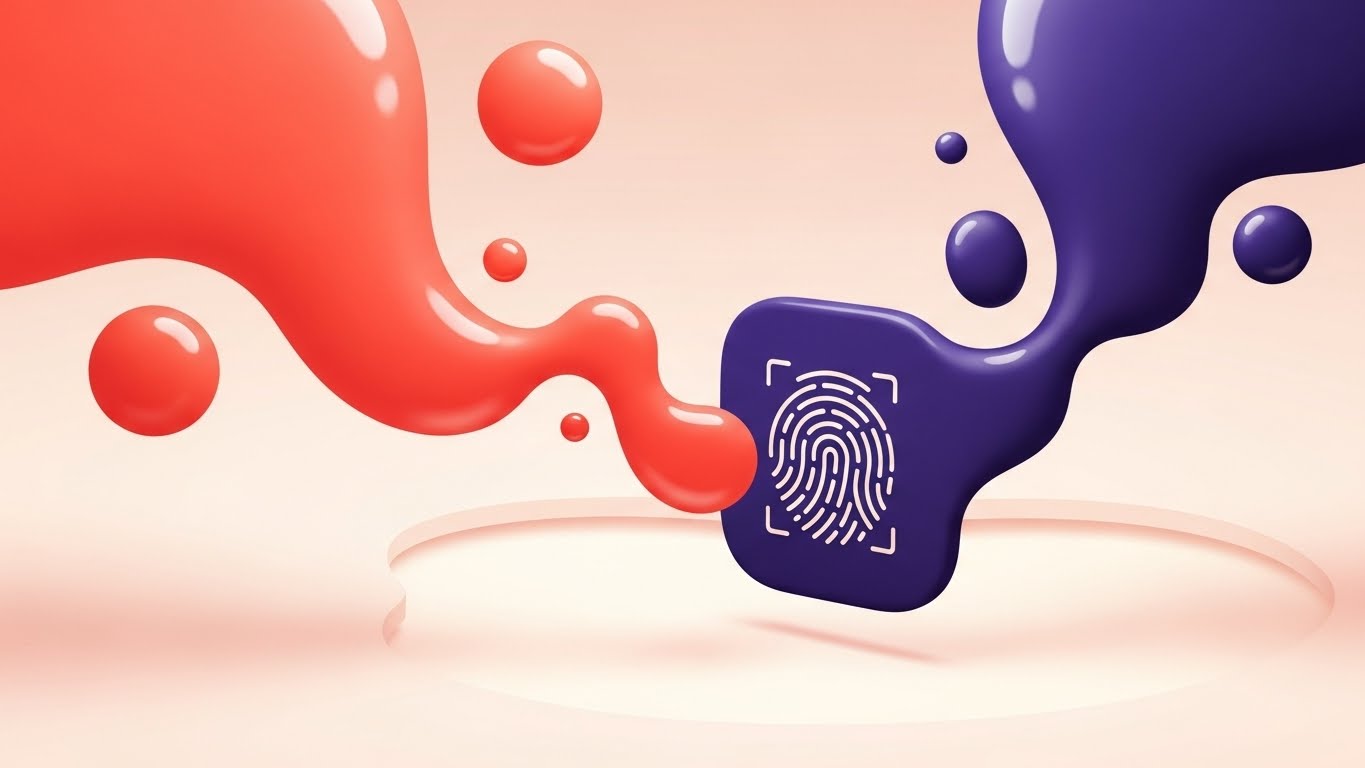 (Abstract 2D Organic): Fluid Data Merger Unifying Identity Profiles