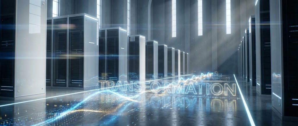 (Generative AI Cinematic Video): Enterprise Data Transformation.