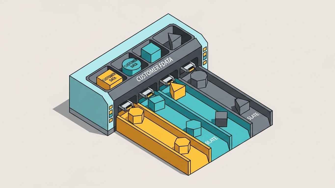 (Isometric 2D Motion Design): Automated Demographic Sorting.