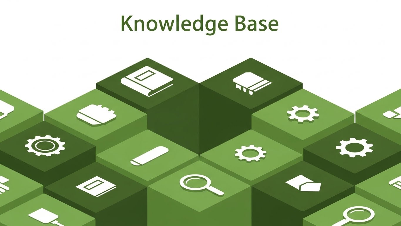 (Hybrid: Minimalist Flat + Isometric): Structured Grid + Organized Self-Serve Intelligence