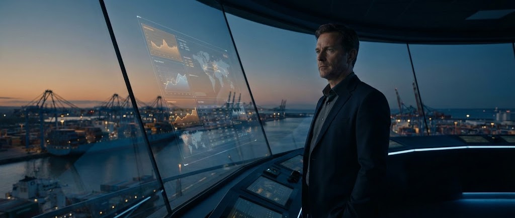 (Cinematic Video): Holographic Data + Executive Control Vision