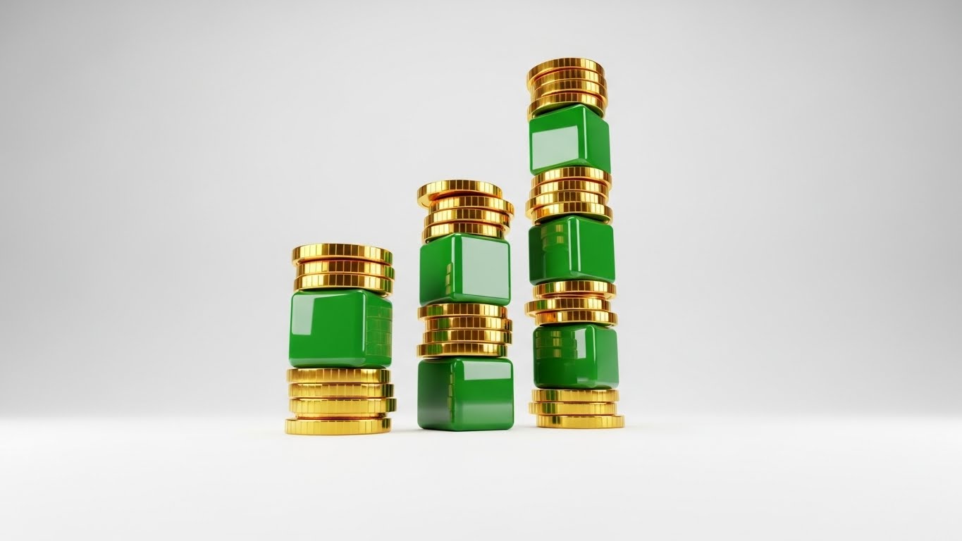(Dynamic Data): Stacking Coins + Tangible Financial Growth