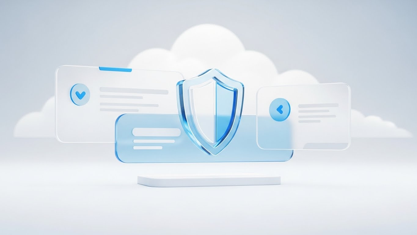 (Clean UI Workflow - Light Mode): Transparent Security + Compliance Confidence