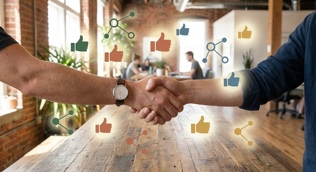 (2D Graphics Over Live Action): Human Connection + Network Effects