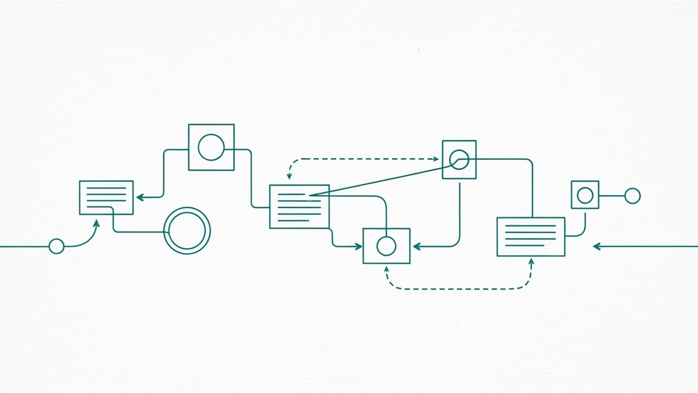 (2D Line Art Animation): Architectural Logic + Workflow Topology