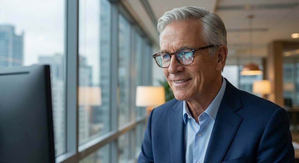 (Realistic Character Video): Executive Vision + Global Command