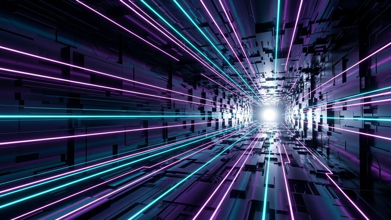 (Futuristic Neon/Dark Mode): Velocity Tunnel + Accelerating Time-to-Value