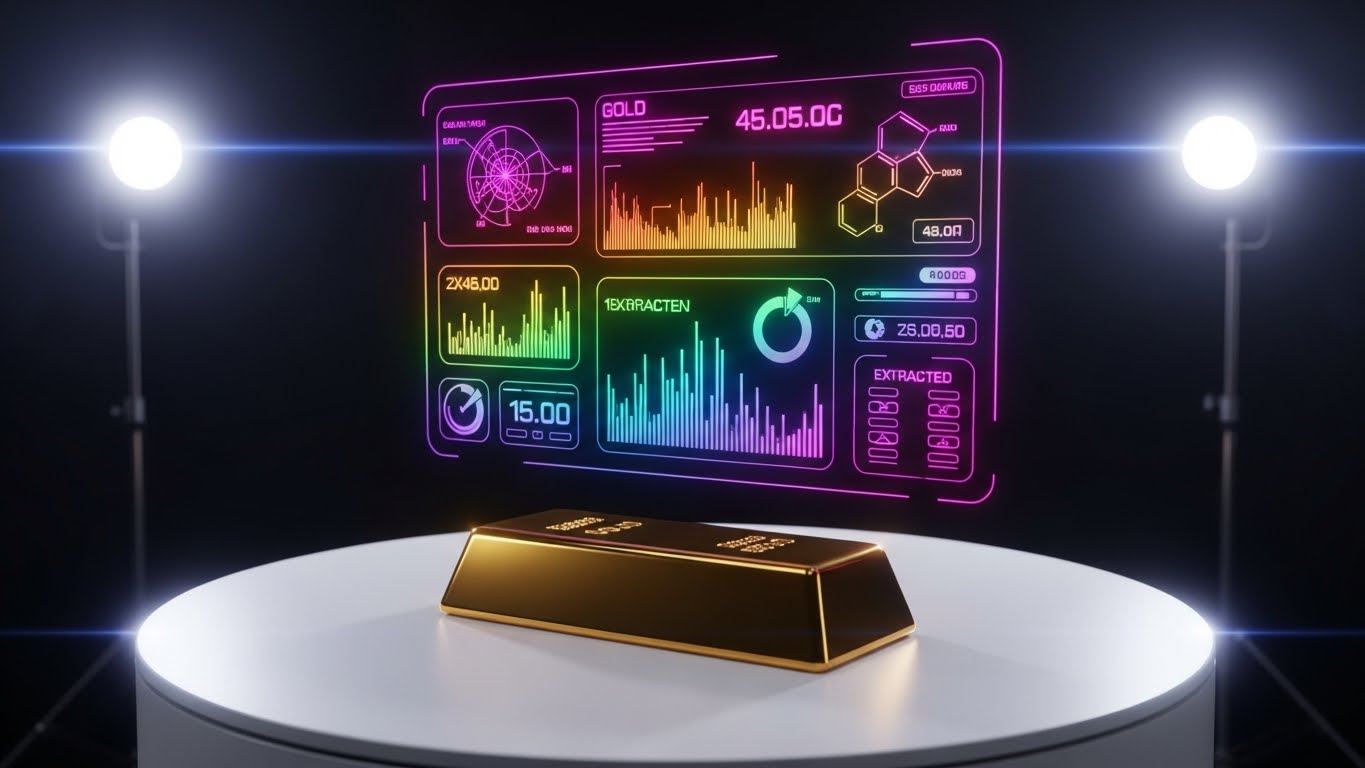 (Holographic UI over 3D Render): Value Extraction + Visualizing Data Worth