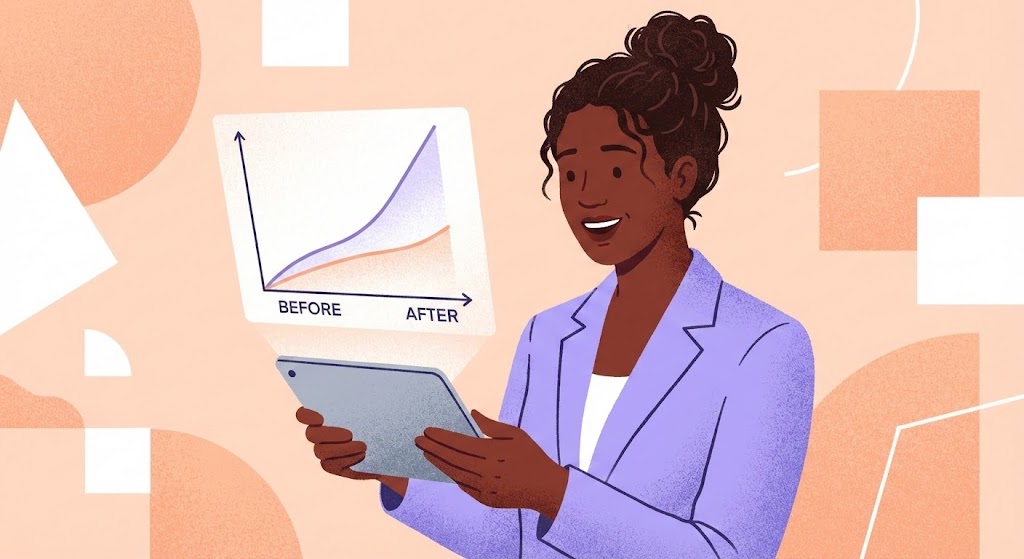 (2D Character-Driven Story): Relatable Success + Humanizing ROI Metrics