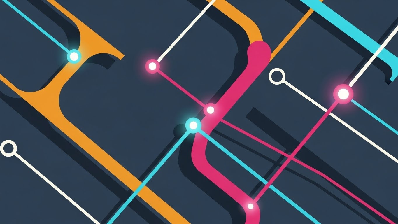 (Abstract 2D Motion Graphics): Grid Connections + Mapping Complex Schemas