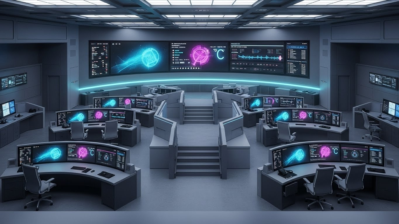 Photorealistic 3D Renders: Command Center Authority + Projecting Global Oversight