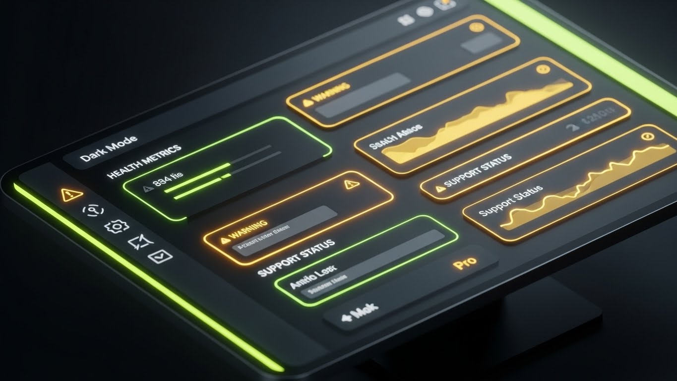 Dark Mode UI Showcase: Pro-Level Monitoring + Encouraging Self-Correction