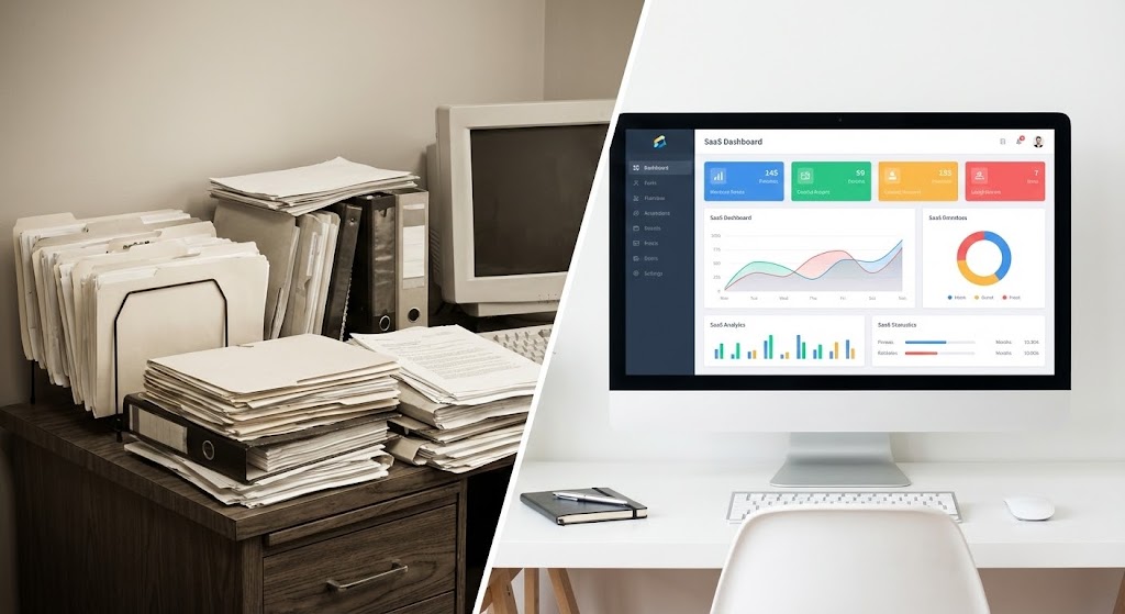 (Split Screen: Optimized Reality): Stark Contrast + Displacing Legacy Chaos