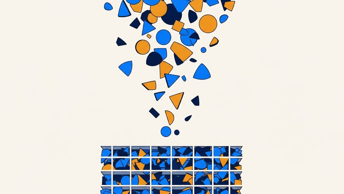 (Abstract 2D Motion Graphics): Kinetic Sorting + Automating Financial Order