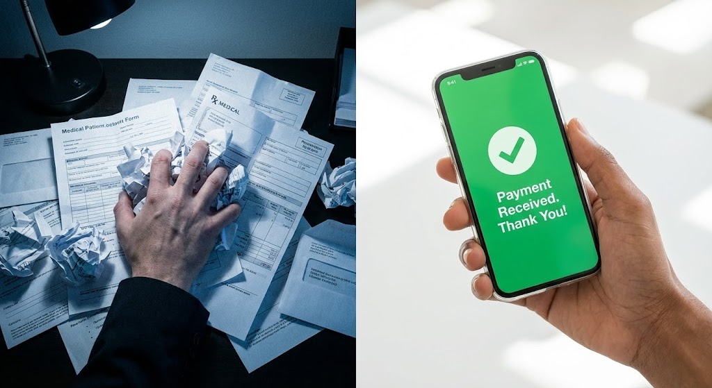 (Split Screen): Chaos vs. Clarity + Modernizing Patient Payments